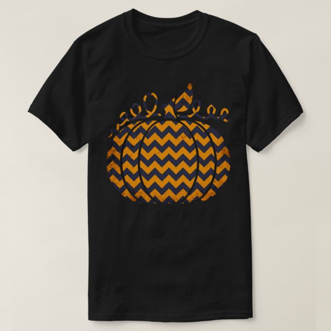 CAMISETA PUMPKIN COM PADRÃO ZIG ZAG (Frente do Design)