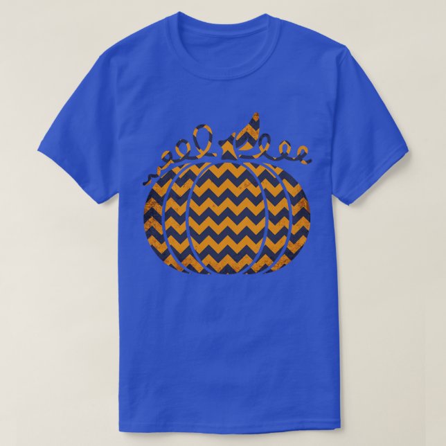 CAMISETA PUMPKIN COM PADRÃO ZIG ZAG (Frente do Design)