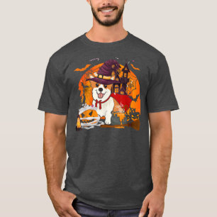 Camiseta Pumpkin Corgi Dia de as Bruxas engraçado Corgi