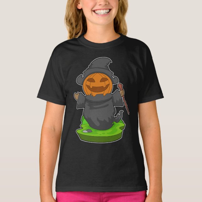 Camiseta Pumpkin de Bruxas do Halloween (Frente)