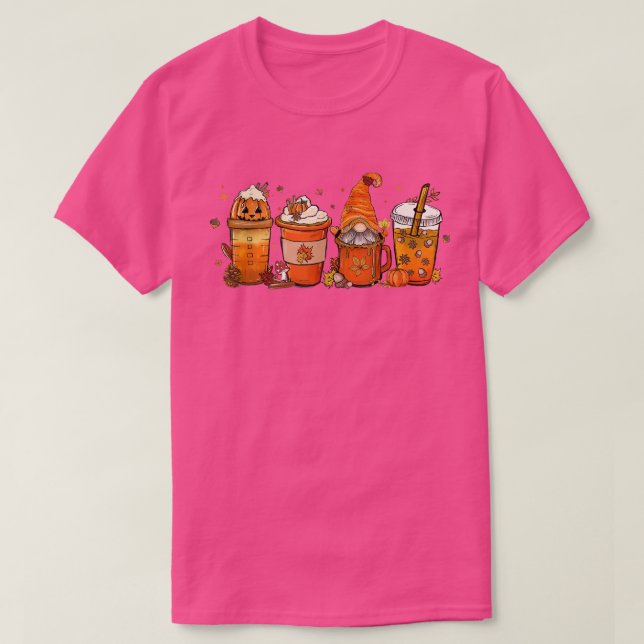 Camiseta Pumpkin De Café Fall Arroz Latino Quente Calmo Aur (Frente do Design)
