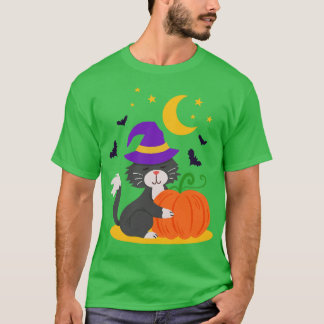 Camiseta Pumpkin de Gato Halloween