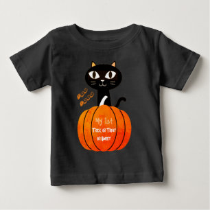 Camiseta Pumpkin de Gato Negro de Halloween