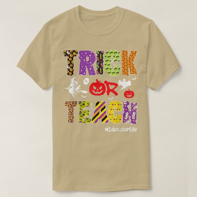 Camiseta Pumpkin De Halloween Do Halloween Pumpkin Com Truq (Frente do Design)