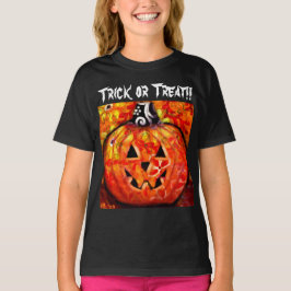 Camiseta Pumpkin De Jack O-Lanterna Cágica De Truque Ou De 
