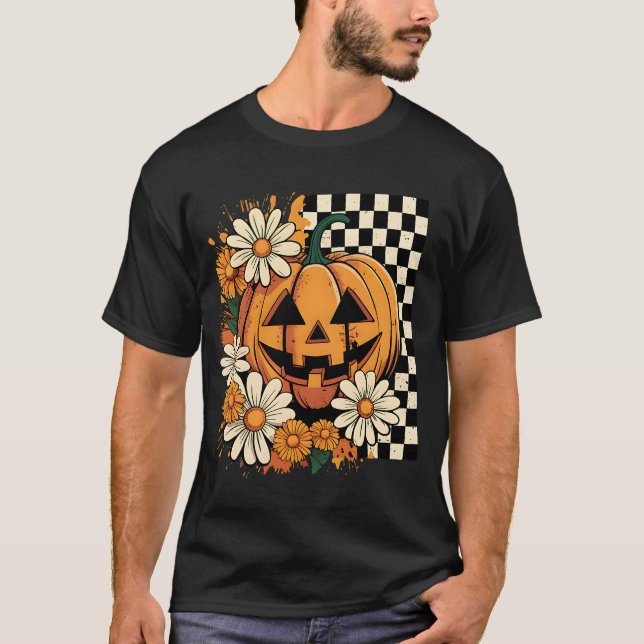 Camiseta Pumpkin de queda de Halloween (Frente)