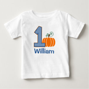 Camiseta Pumpkin de queda do primeiro aniversario personali
