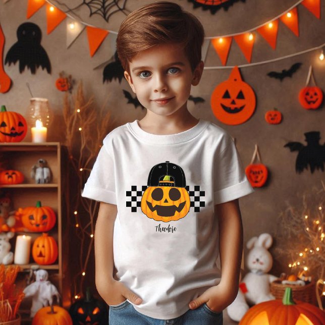 Camiseta Pumpkin Dude Toddler Retro Boys Fall (Pumpkin Dude Toddler Retro Boys Halloween Fall Tri-Blend Shirt)
