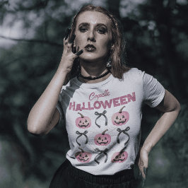 Camiseta Pumpkin e Arco ilustrativos estéticos coquetes
