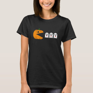 Camiseta Pumpkin Eating Ghost Shirt Men Women Kids Hallowee