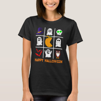 Camiseta Pumpkin Eating Ghosts Halloween Costume Gaming Wom
