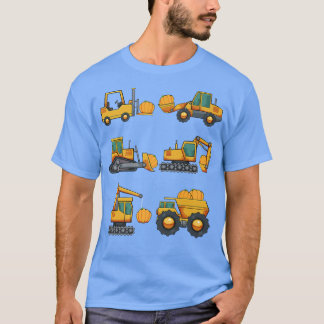 Camiseta Pumpkin Ecavator Preguiçoso Figurino de Halloween