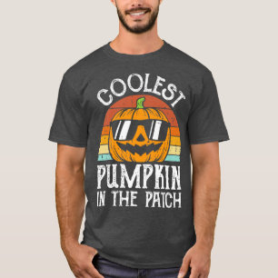 Camiseta Pumpkin Engraçado No Patch Halloween Costu