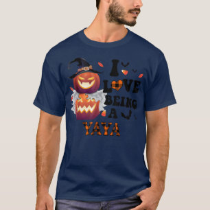 Camiseta Pumpkin Eu Adoro Ser Um Yaya Halloween Engraçado