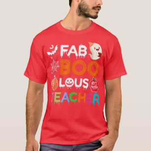 Camiseta Pumpkin Fab Boo Lous Professor Halloween Assustado