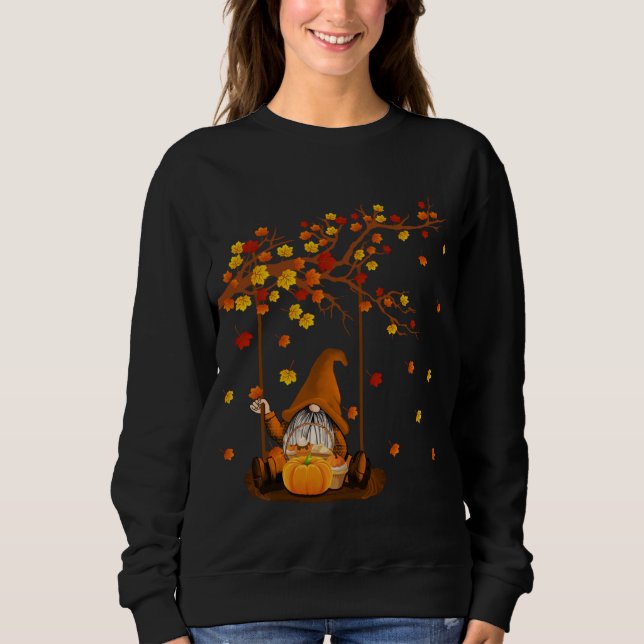 Camiseta Pumpkin Gnomos Queda do outono Cute Halloween Than (Frente)