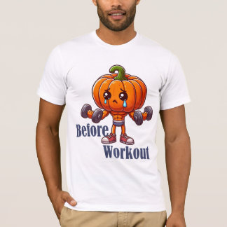 Camiseta Pumpkin Gym Bro - Antes e Depois do Dia de Hallowe