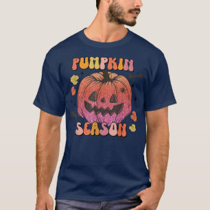 Camiseta Pumpkin Happy Face Pumpkin Season Retro Fall T-Shi