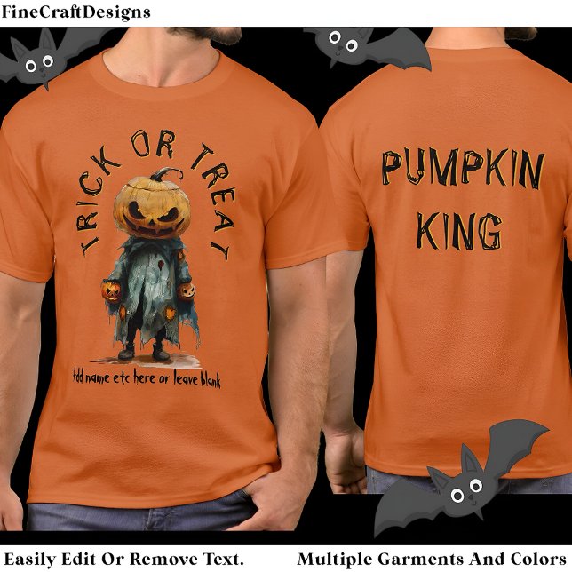 Camiseta Pumpkin Head Scarecrow Spooky Halloween Bl C6 (Criador carregado)