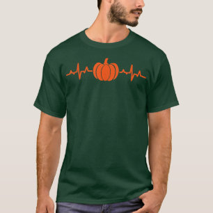 Camiseta Pumpkin Heartbeat Preguiçoso Halloween Costume Leg