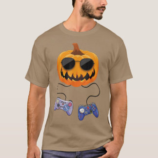 Camiseta Pumpkin JackOLAnterna Hallowe do Controlador de Ví