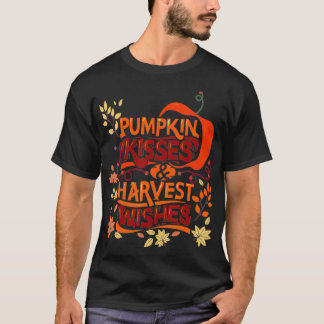 Camiseta Pumpkin Kisses Harvest Deseja Um Equipamento De Qu