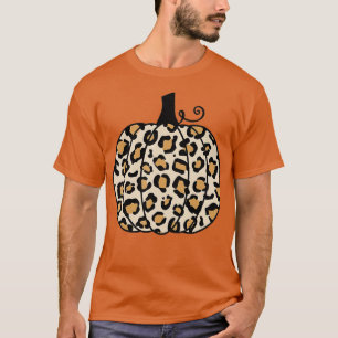 Camiseta Pumpkin Leopard Imprime Queda De Ação De Graças Pa