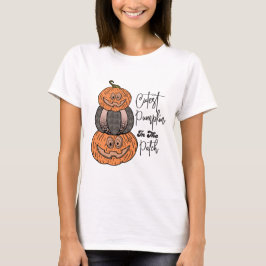 Camiseta Pumpkin mais grosso na camisa-T feminina