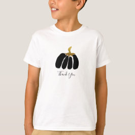 Camiseta Pumpkin monograma a preto, branco e Dourado