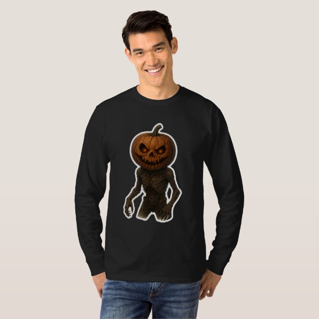 Camiseta Pumpkin Monster do Halloween (Frente Completa)