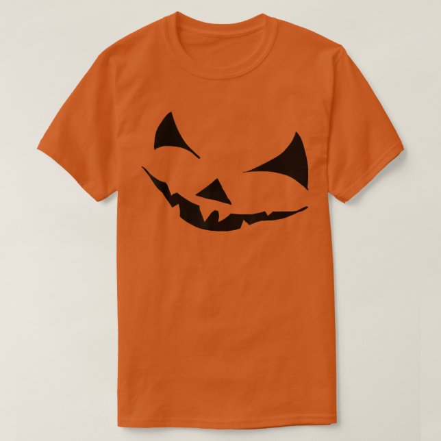 Camiseta Pumpkin Monstro Assustador JackOLanterna Rosto Hal (Frente do Design)