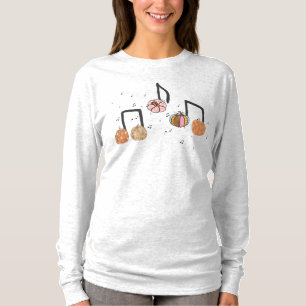 Camiseta Pumpkin Music Note Professor de Música Halloween