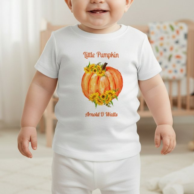 Camiseta Pumpkin Orange Fall Chá de fraldas (Criador carregado)