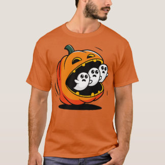 Camiseta Pumpkin PacMan Eating Ghosts