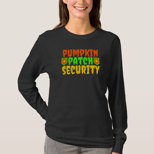 Camiseta Pumpkin Patch Security  Family Hunting Pumpkins Mo (Frente)