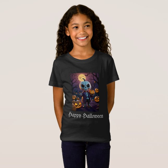 Camiseta Pumpkin Patch Skeleton Companion (Frente Completa)