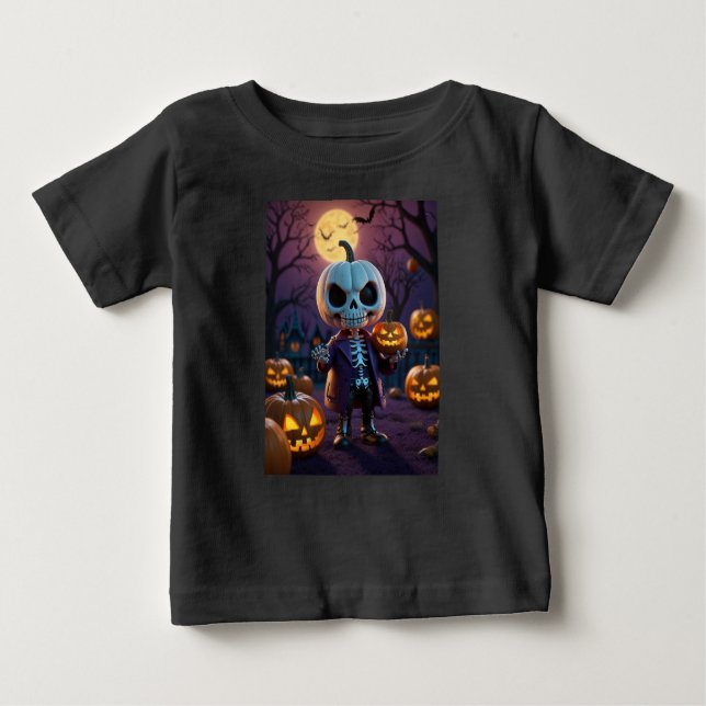 Camiseta Pumpkin Patch Skeleton Companion (Frente)