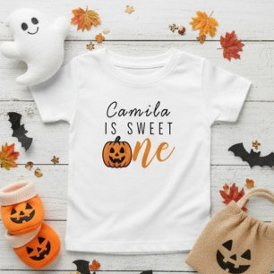 Camiseta Pumpkin Personalizado Doce Um primeiro aniversario