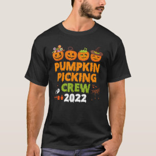 Camiseta Pumpkin Picking Crew 2022 For Halloween Family Mat