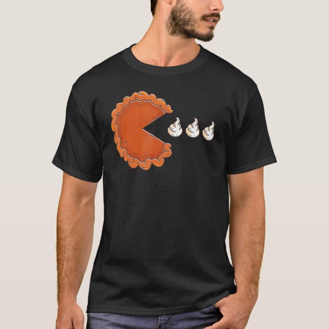 Camiseta Pumpkin Pie Eating Whipped Cream Thanksgiving Day  (Frente)
