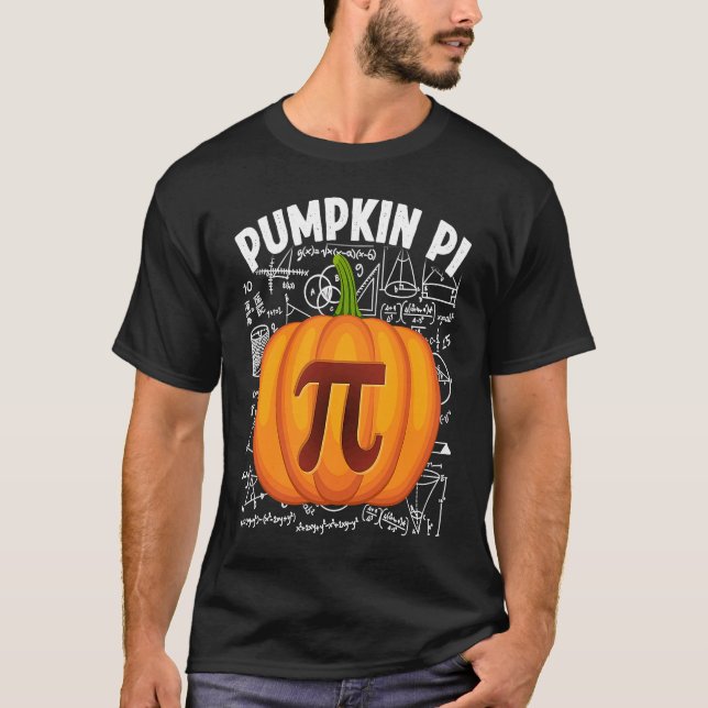 Camiseta Pumpkin Pie Math Ação de Graças Dia das Bruxas Pi  (Frente)