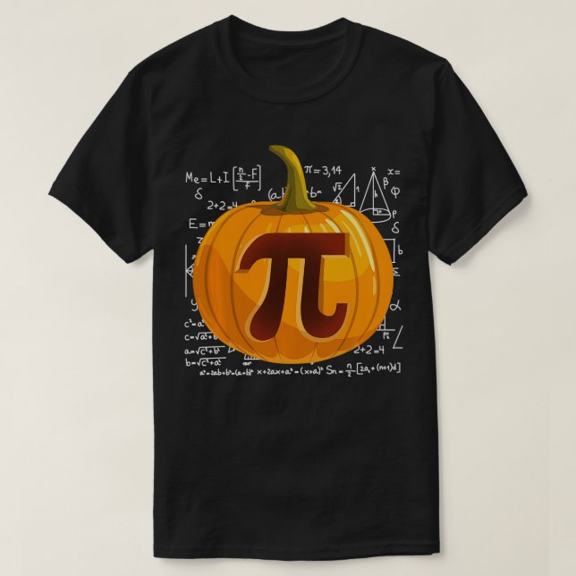 Camiseta Pumpkin Pie Math Dia de as Bruxas engraçado Ação d (Frente do Design)