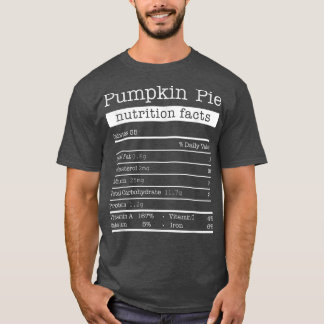 Camiseta Pumpkin Pie Nutrition Facts