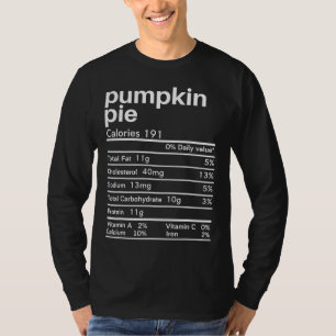 Camiseta Pumpkin Pie Nutrition Fata Engraçado combinando ag