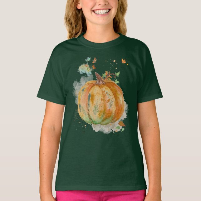 Camiseta Pumpkin pintado à mão (Frente)