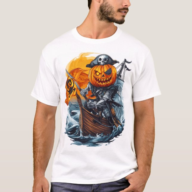 Camiseta  Pumpkin Pirate Adventure (Frente)