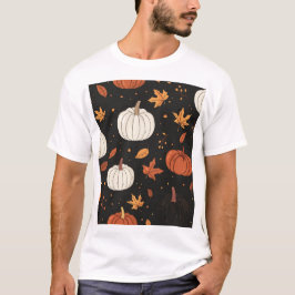 Camiseta Pumpkin Preto e Pão com Folha