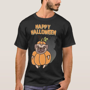Camiseta Pumpkin Pug Happy Halloween 17