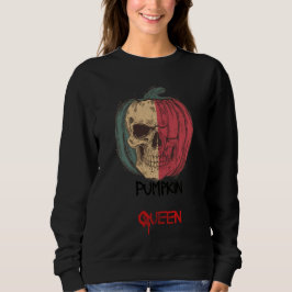 Camiseta Pumpkin Queen Halloween Sweatshirt • Spooky Vibes