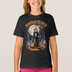 Camiseta Pumpkin Reaper Gothic Halloween Spooky Pumpkin